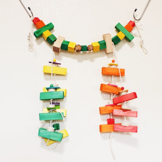 #39XL  【鳥のおもちゃ】大型インコ用♪ レインボーブリッジ (XLサイズ)