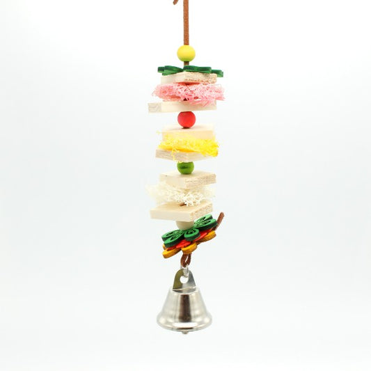 #41S【鳥のおもちゃ】 鳥さんのヘチマサンドイッチ(Sサイズ)