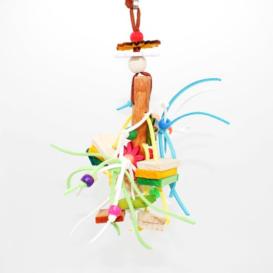 #35Sヒモカミパラダイス(青)_ 鳥のおもちゃ