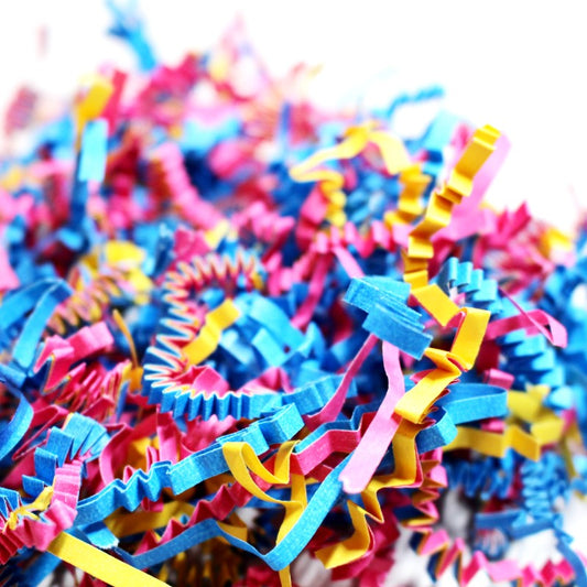 #P   シュレッドペーパー(青・ピンク・黄色)_フォージングトイ用パーツ