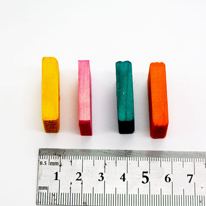 #P   ブロックパーツ 　2x3cm  / 厚さ5~6mm  (10枚１セット）